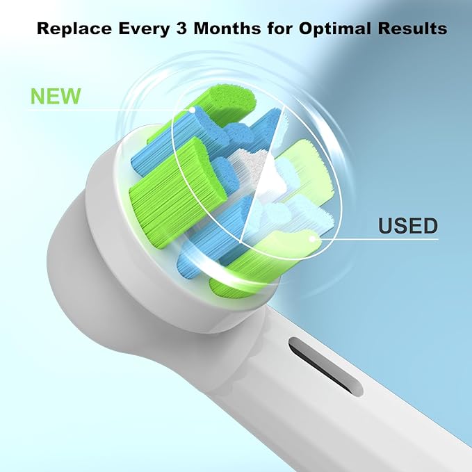 8 Pack Toothbrush Replacement Heads Compatible with Oral B iO, Toothbrush Heads Compatible with Oral B iO 3 4 5 6 7 8 9 10 Series Electric Toothbrushes, White