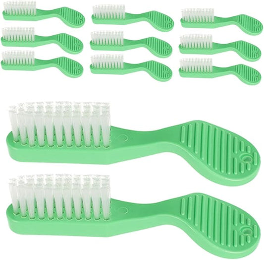 20Pcs Short Handle Toothbrushes with Soft Bristles Large Brush Head Portable Travel Pocket Toothbrushes for Teeth Cleaning and Orthodontic Maintenance