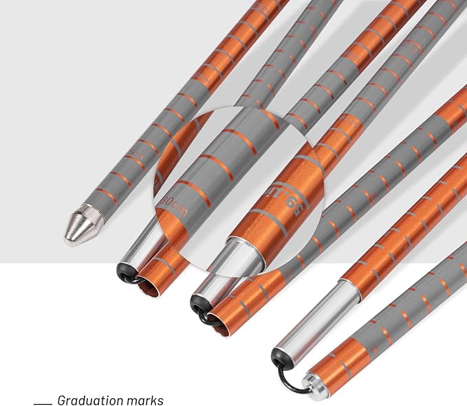 G2 GO2GEHTER 7075 Aluminum Alloy 270cm Backcountry Avalanche Rescue Probe with Storage Bag, Folding Design, Easy to Storage and Carry (3 Color Available)-StrideForce Fitness