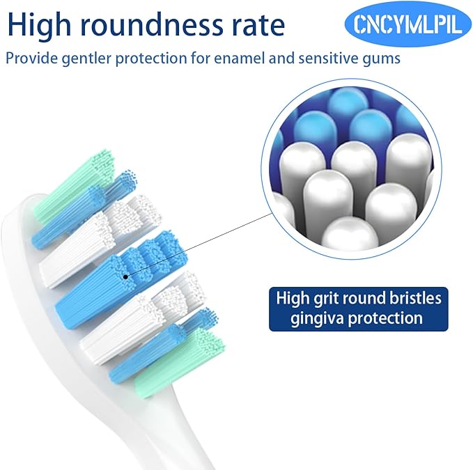 Replacement Toothbrush Heads for Philips Sonicare Replacement Heads, Electric Replacement Brush Head Compatible with Phillips Sonicare Electric Toothbrush, 10 Pack