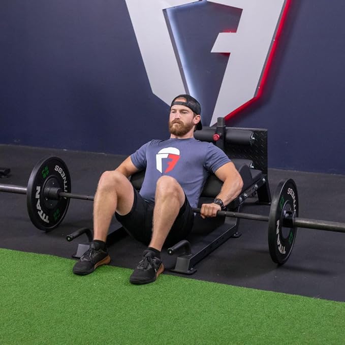 Titan Fitness Adjustable Floor Glute & Hamstring Developer (GHD), Cross Training Workout Lifting Equipment in Home and Commercial Gym-StrideForce Fitness