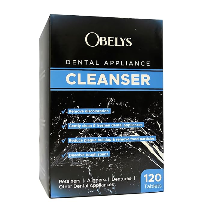Dental Appliance Cleanser Tablets - 120 Count Tablets - For Retainers, Aligners, Dentures, Mouthguards, Night Guards, Sleep Apnea Devices, and Other Oral Appliances - Freshens and Cleans Daily
