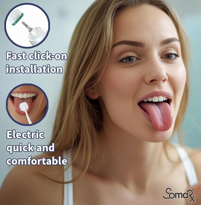 Tongue Cleaner Scraper Replacement Toothbrush Replacement Heads Compatible with Philips Sonicare Replacement Heads, Electric Brush Head for 4100 5100 6100 9023 for Oral Health 1 Pack