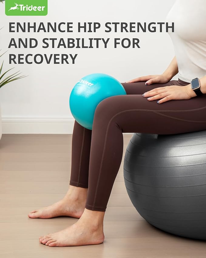 Trideer Pilates Ball - 9 Inch Core Ball for Physical Therapy, Yoga, Stability & Workout - Office & Home Gym-StrideForce Fitness
