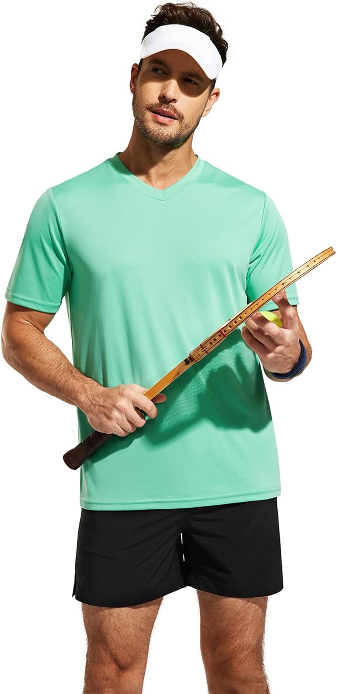 MIER Men's Quick Dry Workout Shirts Moisture Wicking Running Athletic Performance T-Shirts Recycled Polyester Top Tee-StrideForce Fitness