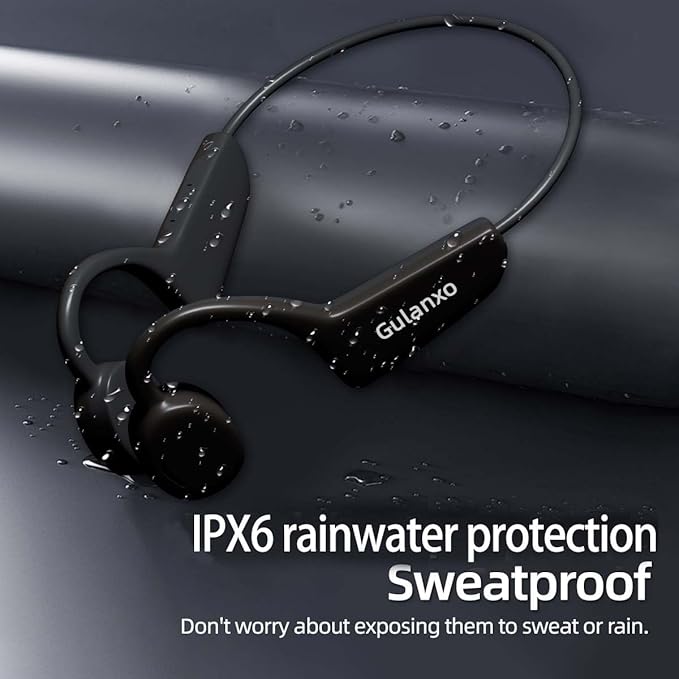 Open Ear Headphones, Open Wireless Earphones, 15HBluetooth Playback 5.3 Sports Earphones, Built-in Microphone, Suitable for Sports Running,Exercise (Deep Black)-StrideForce Fitness