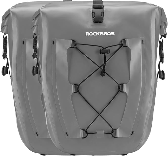 ROCKBROS Bike Panniers Waterproof Bike Rear Rack Bag Max 30L Large Capacity Bike Rear Panniers for Cycling Traveling Commuting-StrideForce Fitness