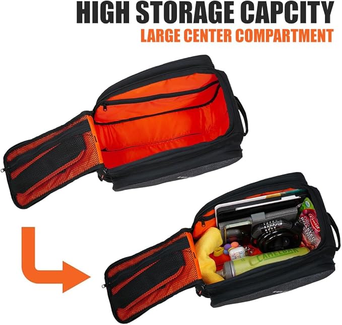 Ibera Bike Bag MIK Expandable Commuter 15-25L - Clip-On bike Bags For Bicycles with Expandable Pannier, Laptop Sleeve & Strap - Reflective Trim & Taillight Ready - Bike Rack Bag ONLY FOR MIK RACKS-StrideForce Fitness