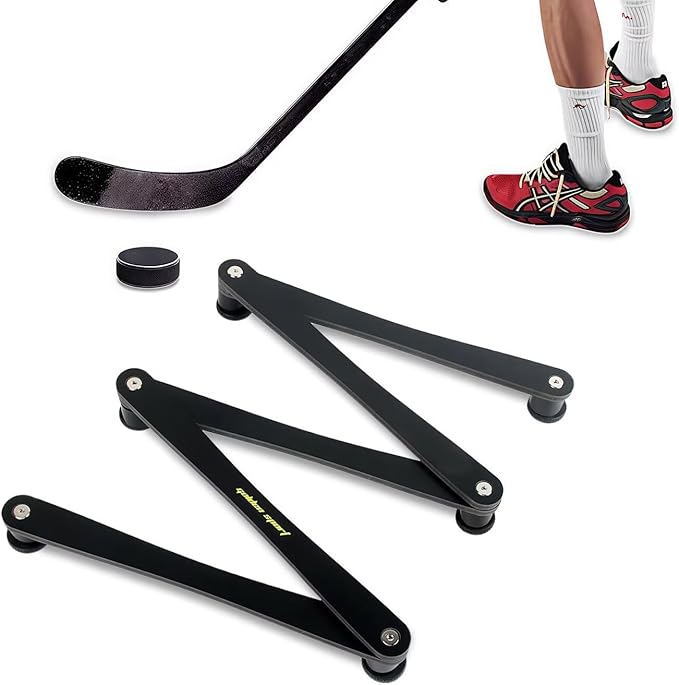 Lightweight Hockey Stick Handling Training Equipment for Enhanced Handling, for Puck Control - Solid, Portable, Durable and Multi-Angle Adjustable, Black-StrideForce Fitness
