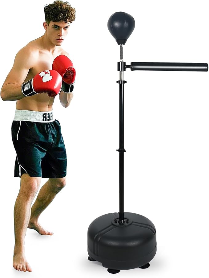 INNOLIFE Boxing Bar Height Adjustable Spinning Bar with Punching Bag Boxing Speed Trainer for Home Gym-StrideForce Fitness