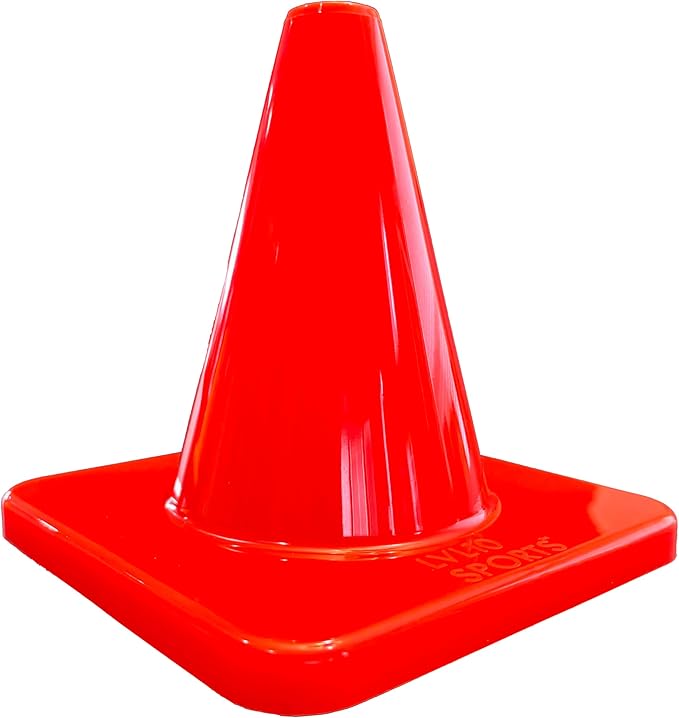 LVL10 Pro Training Cones - 6" Soccer Training Cones for Sports - for Basketball, Football, Basketball and Agility Drills - Soccer Field Markers That Won't Crack, Slide or Fly-StrideForce Fitness