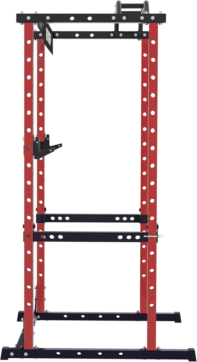 RitKeep Power Rack RMAX 2250 Multi-Function Power Cage for Strength Training - 1200lb Capacity Squat Rack with Multi-Grip Pull-Up Bar, Safety Bars, and J-Hook for Home Gym-StrideForce Fitness