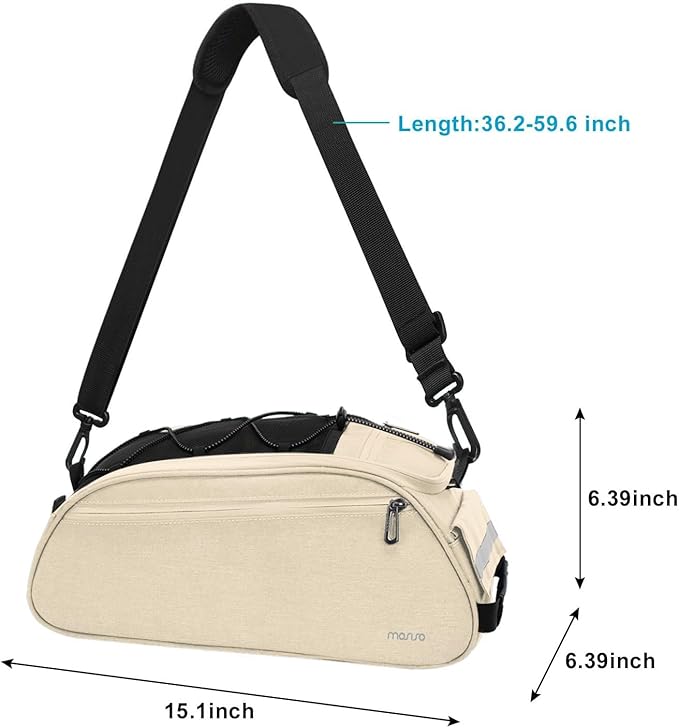 MOSISO Bike Rack Bag, Waterproof Bicycle Trunk Pannier Rear Seat Pouch Cycling Bike Carrier Backseat Storage Luggage Saddle Shoulder Bag-StrideForce Fitness