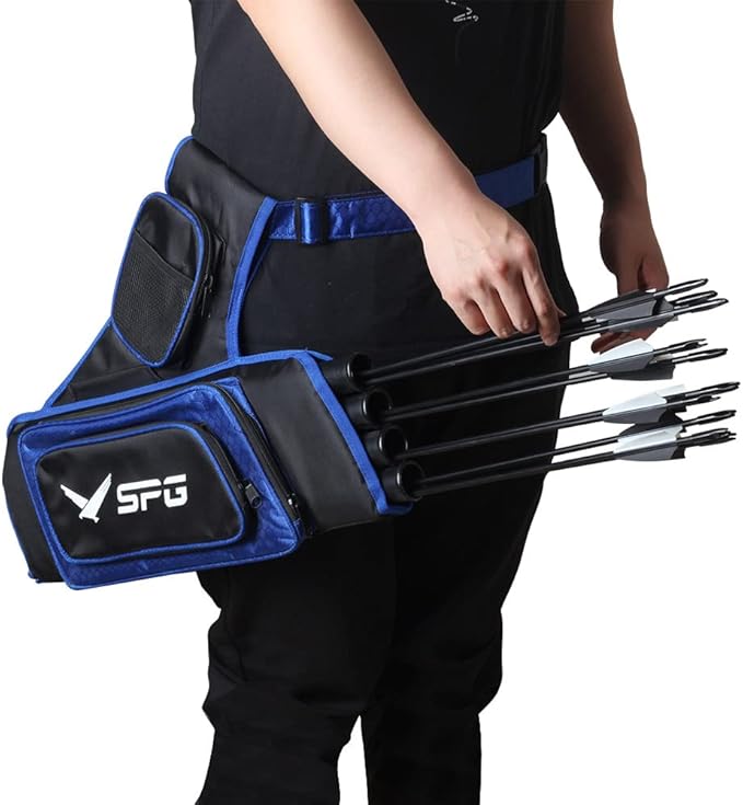 SOPOGER Archery Hip Quiver for Arrows - 3 or 4 Tube Bow Belt Quiver Waist Hanged for Youth Teens Adults Compound Bow Recurve Bow Target Shooting-StrideForce Fitness