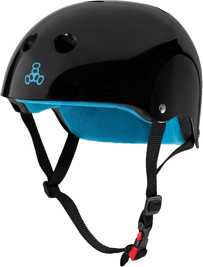 Triple Eight Certified Sweatsaver Helmet for Skateboarding, BMX, Roller Derby, Roller Skating, Inline Skating, Scooter and Bike-StrideForce Fitness