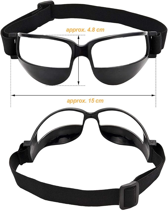 10 Pcs Basketball Goggles Dribble Dribbling Specs Professional Basketball Training Aid,Adjustable Elastic Strap Safety Eyewear Goggles for Kids Adult Youngster Adolescent Golf Rugby Soccer-StrideForce Fitness
