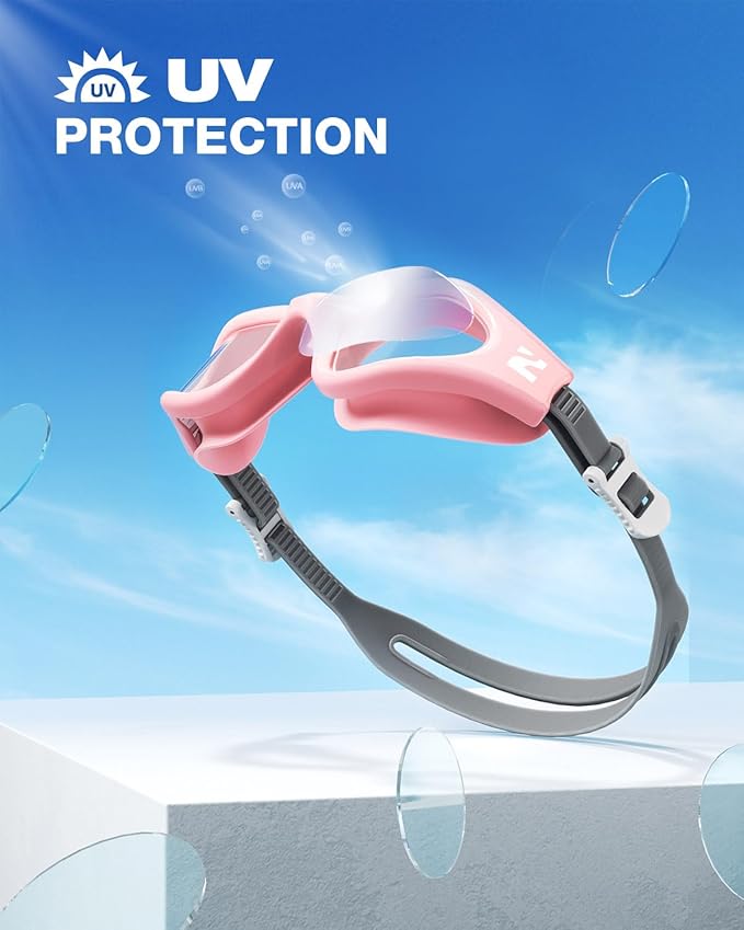 ZIONOR G1 Lite Swim Goggles with Swim Cap Comfortable Anti-fog Swimming Goggles Cap Set for Adult Men Women-StrideForce Fitness