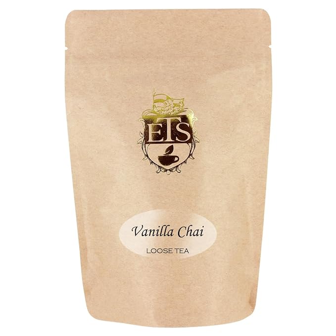 Vanilla Chai Tea Loose Leaf - 4oz | Spiced Black Tea with Cardamom Cinnamon Ginger Cloves | Creamy Vanilla Twist for Cozy Hot Tea | Indian Inspired Masala Tea Experience-StrideForce Fitness