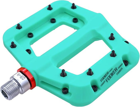 FOOKER MTB Pedals Mountain Bike Pedals 3 Bearing Non-Slip Lightweight Nylon Fiber Bicycle Platform Pedals for BMX MTB 9/16"-StrideForce Fitness