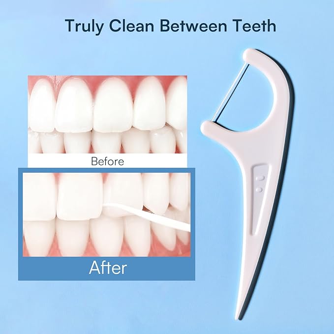 FAMILIFE Floss Picks, 240 Count Unflavored Dental Floss Cleaner, Tooth Picks Flossers with 4 Travel Handy Cases, Helps to Fight Tooth Decay and Keep Your Teeth Clean,Flossing Sticks for Family