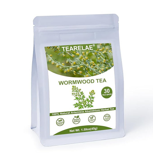 TEARELAE - Wormwood Tea Bags, 30 Count - Premium Natural Wormwood Herb - Non-GMO - Caffeine-free - Support Healthy Digestion-StrideForce Fitness