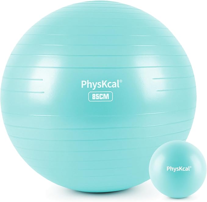 Yoga Ball for Exercise, Pilates Set, 4 Sizes Fitness Ball for Workout, Birthing, Pregnancy, Physical Therapy- Pump Included-StrideForce Fitness