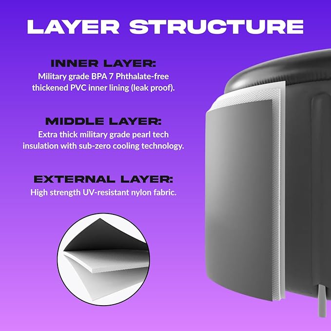 The Long Pod - Extra-Large Portable Ice Bath Tub for Recovery & Wellness - Collapsible Design with Thermal Lid - Full-Body Stretch-Out Soaks - Water Chiller Compatible - 126 Gallons - The Pod Company-StrideForce Fitness