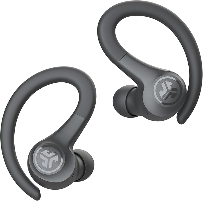 JLab Go Sport+ Wireless Workout Earbuds Featuring C3 Clear Calling, Secure Earhook Sport Design, 35+ Hour Bluetooth Playtime, and 3 EQ Sound Settings (Graphite)-StrideForce Fitness