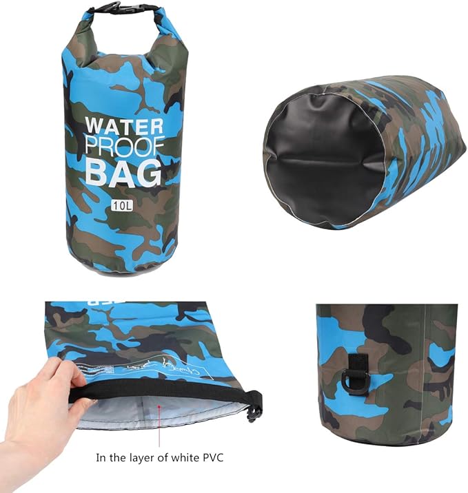 Waterproof Dry Bag 2L/5L/10L/15L/20L/30L, Roll Top Sack Keeps Gear Dry for Kayaking, Rafting, Boating, Swimming, Camping, Hiking, Beach, Fishing with Free Waterproof Phone Case-StrideForce Fitness