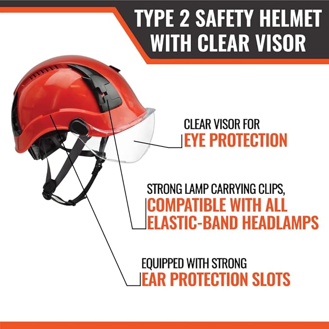 Malta Dynamics APEX Type 2 Safety Helmet – OSHA and ANSI Z89.1 Compliant Safety Hard Hats for Construction Workers and Vented Helmet for Head Protection-StrideForce Fitness