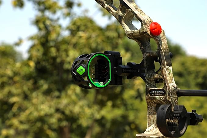 LWANO 5 Pin Bow Sight with Rheostat Light and Reversible Mount Design-StrideForce Fitness
