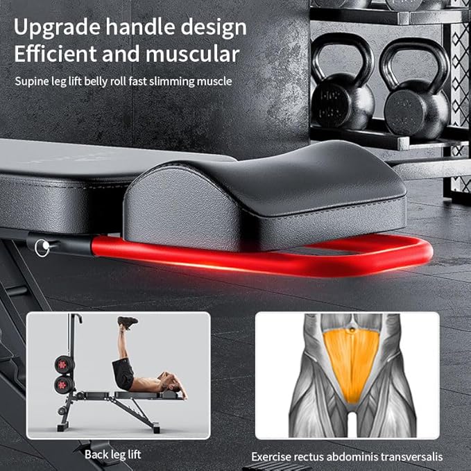 12-in-1 Multi-Functional Home Gym Workout Bench–High/Low Pulley System, Sit-Up Bench, LAT Pull-Down,Leg Developer,Adjustable Strength Training Equipment for Full-Body Fitness-StrideForce Fitness