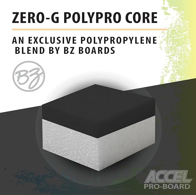 BZ Bodyboards - Accel Pro Board - Crescent Tail, Slick Bulbs, Contoured Deck Cutting Edge, High Performance - Advanced Riders-StrideForce Fitness