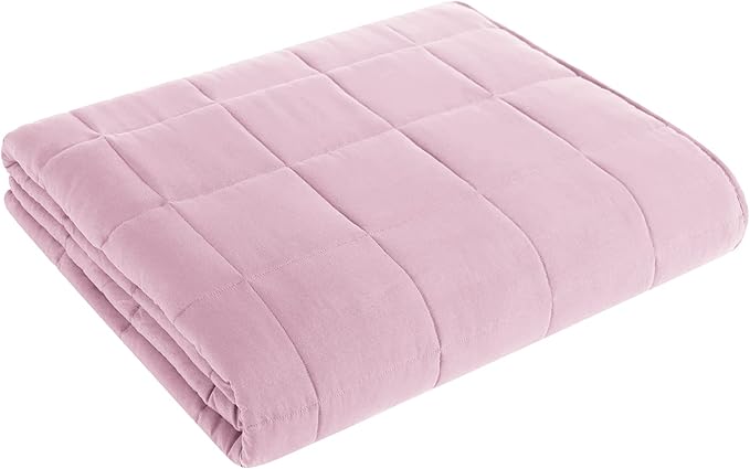 L'AGRATY Weighted Blanket - 80"x87" 25lbs Cooling Breathable Heavy Blanket Microfiber Material with Glass Beads Big Blanket for Adult All-season Summer Fall Winter Soft Thick Comfort Blanket-StrideForce Fitness