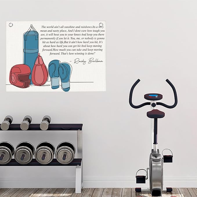 The World Ain't All Sunshine and Rainbows Gym Motivational Wall Art Banner Dorm Posters Gifts for Guys Men Women Gym Flag Decor for Home Gym Bedroom Workout Room 30x20 Inchs-StrideForce Fitness