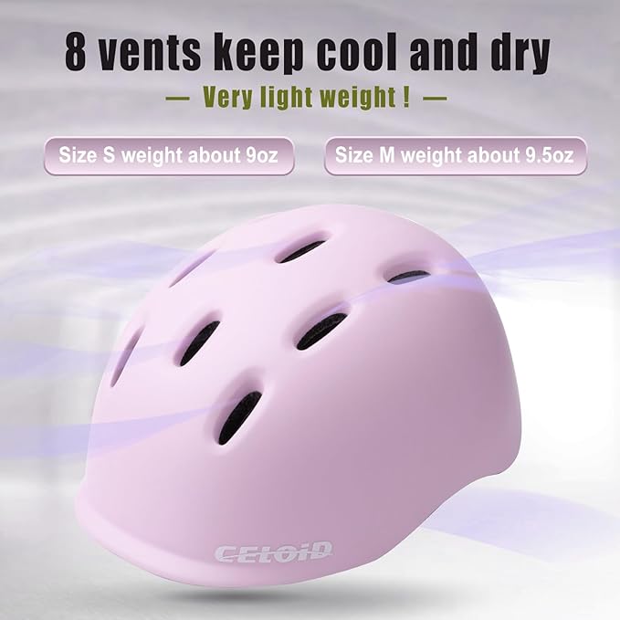 Kids Bike Helmet,Toddler Cyling Helmets for Ages 5-8-9-10-12-14-16Years Youth Boys & Girls,Child Adjustable Multi-Sport Bicycle Skateboard Roller Skate Scooter Balance Skateboarding Helmet-StrideForce Fitness