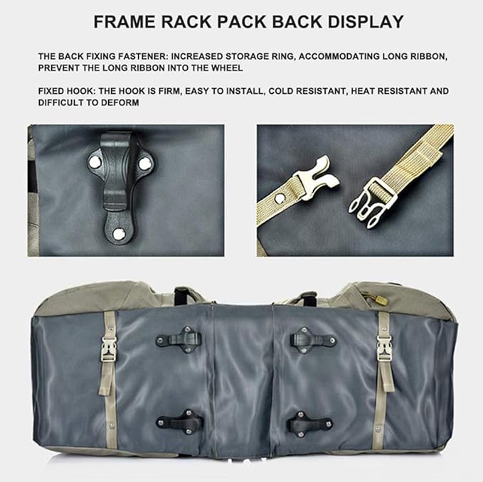 FANWU 50L Bike Panniers Bicycle Commuting Bag Waterproof Saddle Bags with Rain Cover for Bicycle Rear Rack Carrier, Support for Width Less Than 7 inches Bike Rack-StrideForce Fitness