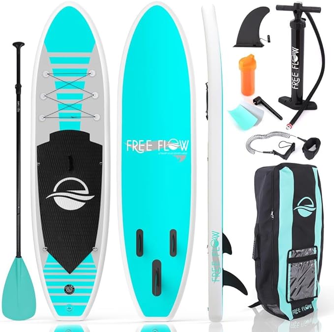 SereneLife Inflatable Stand Up Paddle Board with Premium SUP Accessories – Wide Stable Design with Non-Slip EVA Deck Pad for Adults and Youth of All Skill Levels-StrideForce Fitness