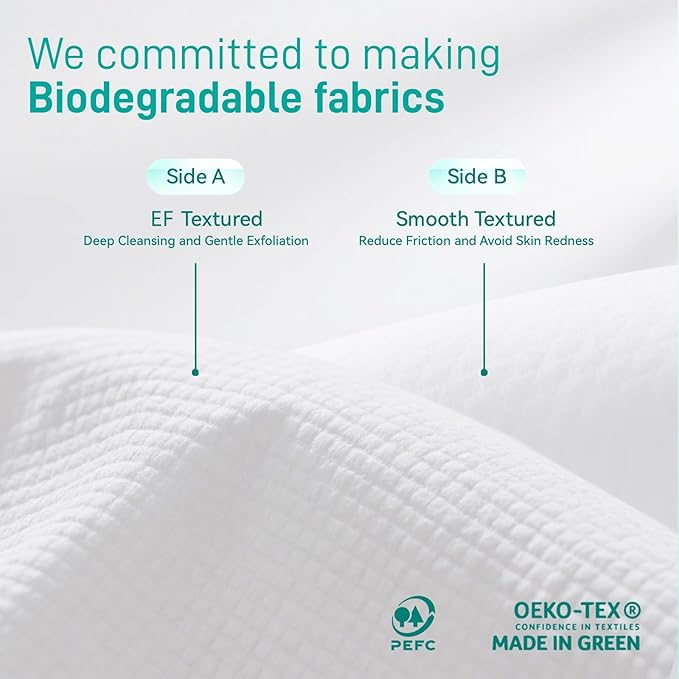 Face Towels, 10"×12" Disposable Face Towel, Face Towelettes XL, Ultra Soft Makeup Remover Dry Wipes, Thick Face Towel for Sensitive Skin, 50 Count (1 Pack)