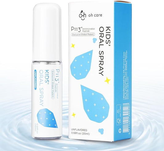Mouth Spray for Kids Toddler Toothpaste Helper Fluoride Free Baby Toothpaste Cavity Protection Oral Care with Natural P113+ Antibacterial Peptide for Newborns to Age 12(Flavor Free)