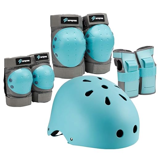 Kids Bike Helmet, Toddler Helmet for Youth Adult, Knee Pad Elbow Pad Wrist Guard Protective Gear Set for Skateboard, Bike, Skating, Cycling-StrideForce Fitness