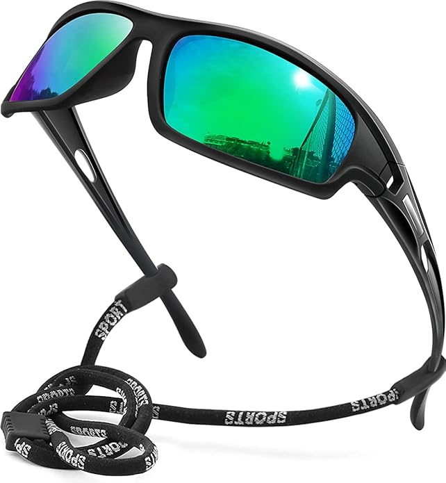 Polarized Sports Sunglasses for Men 100% UV Protection Wrap Around Unbreakable Sun Glasses for Fishing Driving-StrideForce Fitness