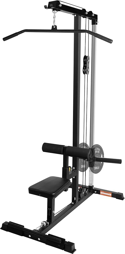 LAT All-in-one Machine with High and Low Pulley Station, LAT PullDown and LAT Row Cable Machine, LAT Tower with Adjustable Leg Support for Home Gym Total Body Training-StrideForce Fitness