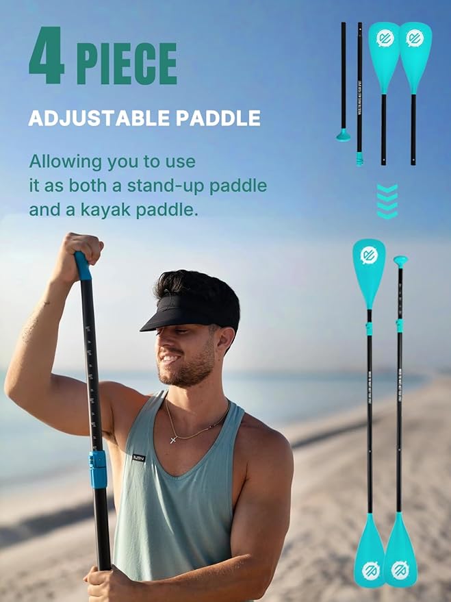 Niphean Inflatable Stand Up Paddle Board with SUP Accessories, Anti-Slip EVA Deck, 10’6’’ Inflatable Paddle Boards for Adults & Youth of All Skill Levels-StrideForce Fitness