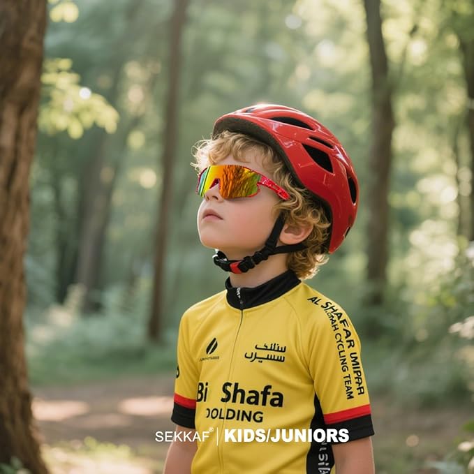 Kids Baseball Sunglasses for Boys Girls Youth Softball Cycling Sports Sunglasses UV400 Protection Age 5-12-StrideForce Fitness