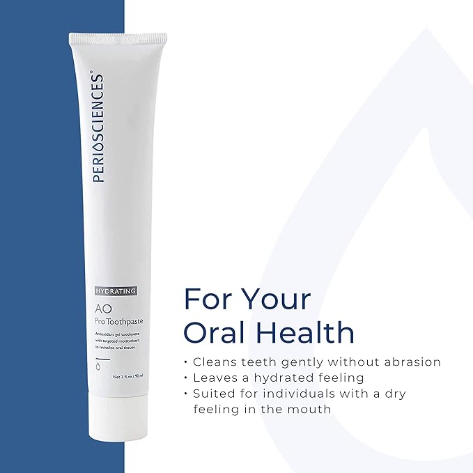 PerioSciences AO ProToothpaste Hydrating with Nano Hydroxyapatite 3 fl oz / 90ml - Pack of 2