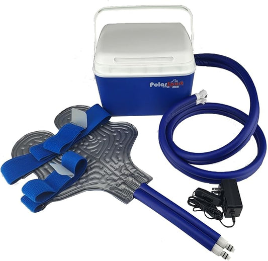 Cold Therapy Machine by Polar Sport - Ice Water Circulation System with Large Adjustable Cold Pad for Pain in The Knee, Shoulder, Ankle, Neck and Recovery After Surgery with Pump (Mini)-StrideForce Fitness