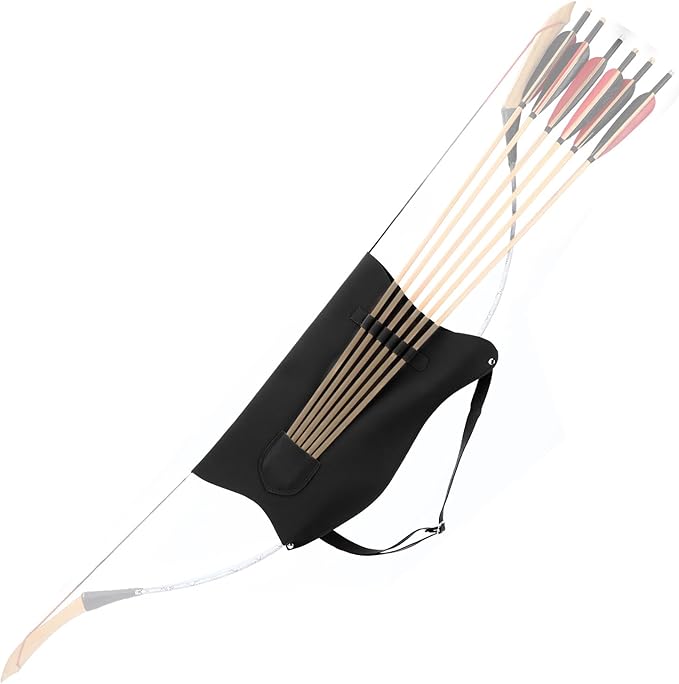 LWANO Archery Bow Carrier with Arrow Slots, Archery Bow and Arrow Holder for Recurve Horsebow Traditional Bow, Adjustable Shoulder Strap-StrideForce Fitness