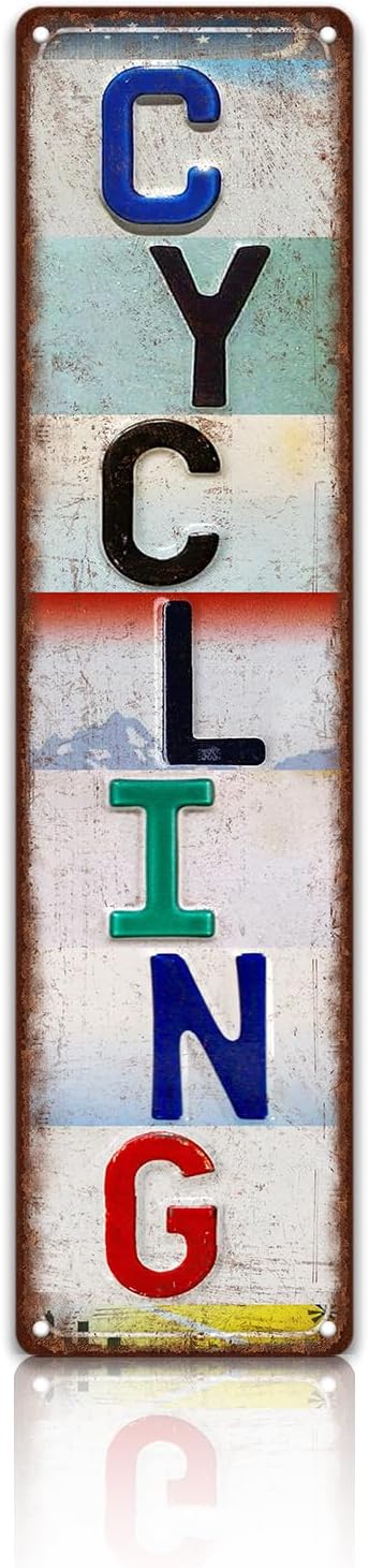 Vintage Sport Street Sign Cycling Wall Decor Metal Tin Signs Poster-StrideForce Fitness
