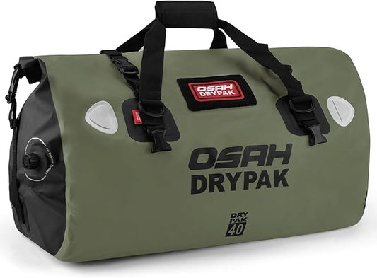 Waterproof Duffel Bag - Motorcycle Dry Bag Tail Bag with Large Storage Space, Waterproof Luggage Duffle Bags with Outer Mesh Zipper Pocket for Camping, Kayaking, Fishing & Traveling-StrideForce Fitness